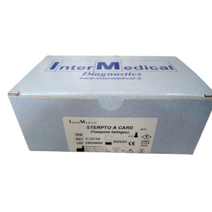 Test Rapido Streptococco A Intermedical - Kit da 10 Test