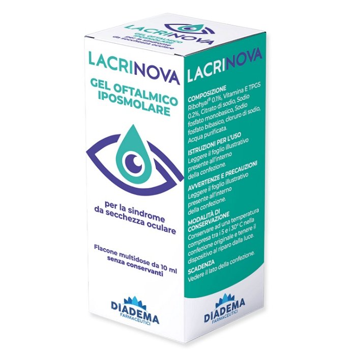 Lacrinova Gel Oftalmico Iposmolare Lacrime Artificiali per Occhio Secco 10ml