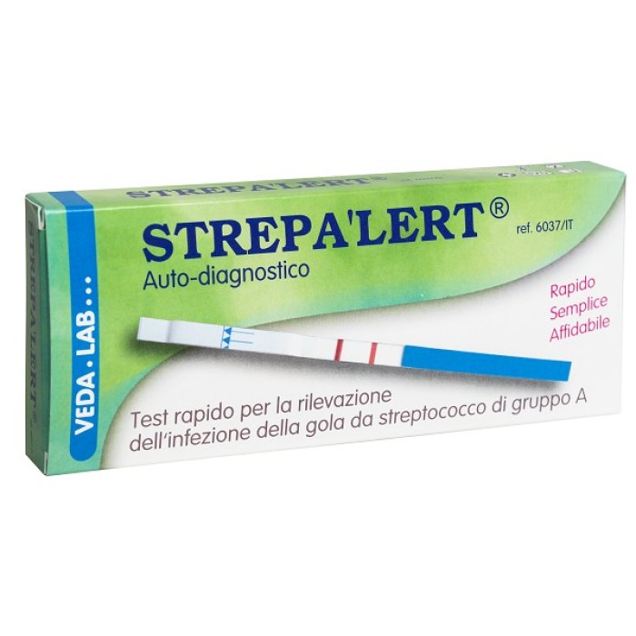 Strep Alert Test Streptococco Rapido Autodiagnostico Tampone Faringeo Confezione 1 Pezzo