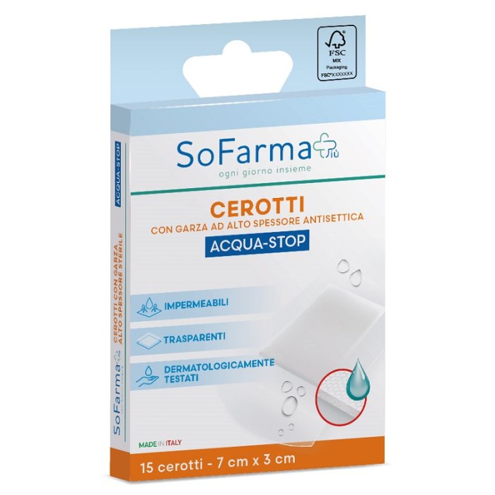 So.farma.morra Cerotto Acquastop 7x3 Cm 15 Pezzi Sofarmapiu'