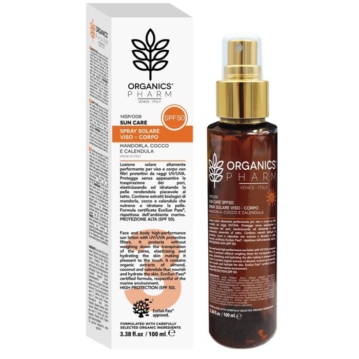 Sma Organics Pharm Spray Solare Viso Corpo Spf50 100 Ml