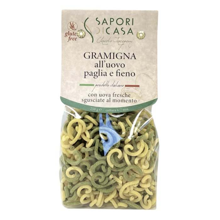 Gramigna paglia e fieno alluovo 250 g - pasta alluovo formato gramigna
