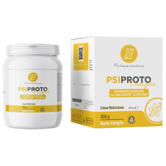 Psiproto vaniglia 300 g - integratore proteico in polvere gusto vaniglia con proteine del latte