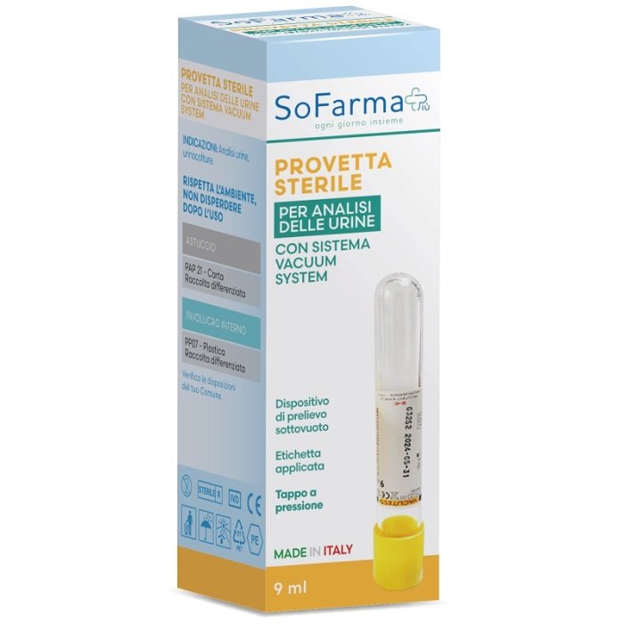 SF+ Vacutest 9 ml provetta - provetta sottovuoto per prelievo sangue