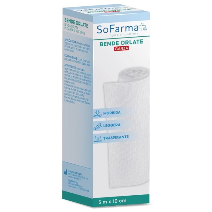 SF+ benda orlata 500x10 cm - benda orlata elastica per fasciature