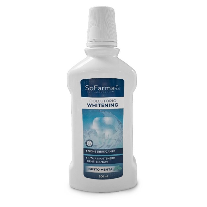 Collutorio Sbiancante Whitening 500 ml per Denti Bianchi e Alito Fresco