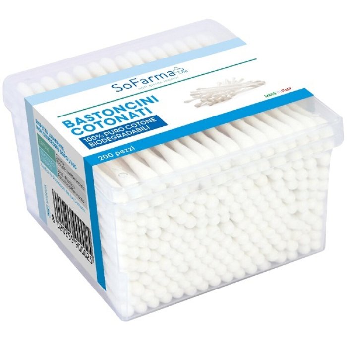 SF+ bastoncini cotonati 200 pezzi - cotton fioc in cotone per igiene quotidiana