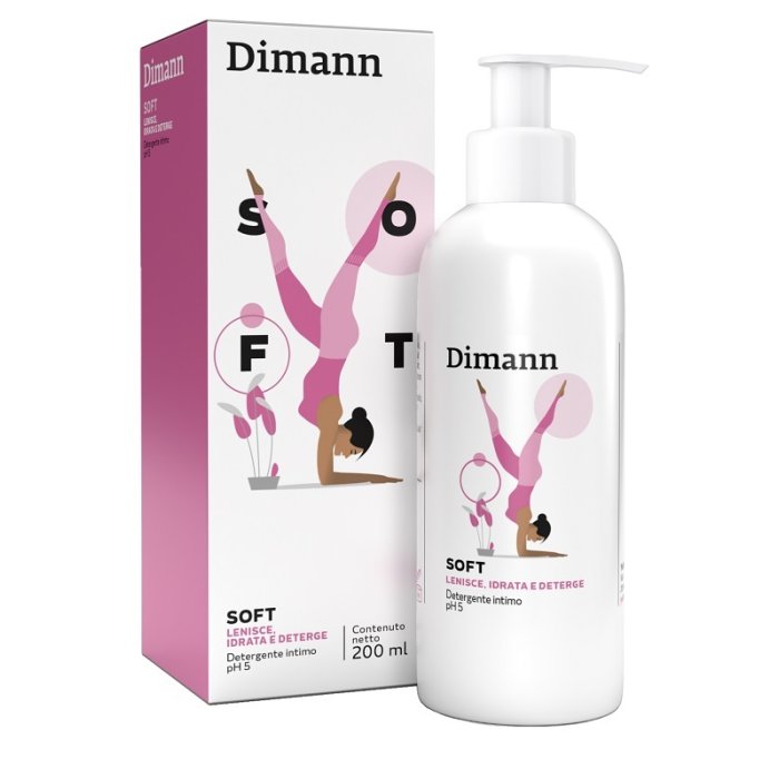 Dimann Soft Detergente Intimo Delicato per Igiene Intima Quotidiana con Azione Lenitiva e Rinfrescante
