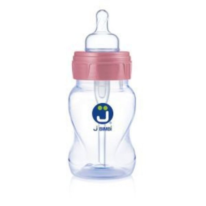 Biberon J Bimbi Classic Rosa 160 Millilitri per Neonati e Bimbi