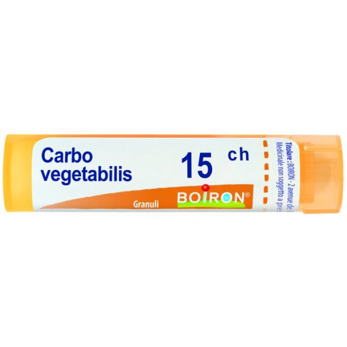 Carbo Vegetabilis 15CH Tubo Granuli Omeopatici per Digestione e Gonfiore – Rimedio Naturale tierpr sie carbo