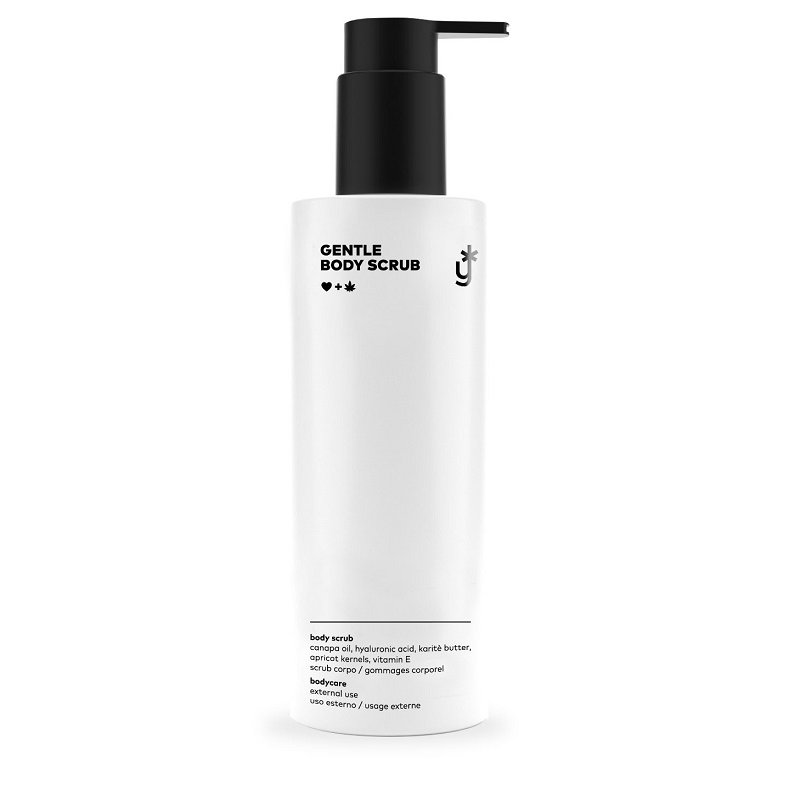 BIOHEMPATHY Gentle Body Scrub Esfoliante Corpo Delicato con Canapa Biologica, Scrub Naturale per Pelle Morbida e Luminosa