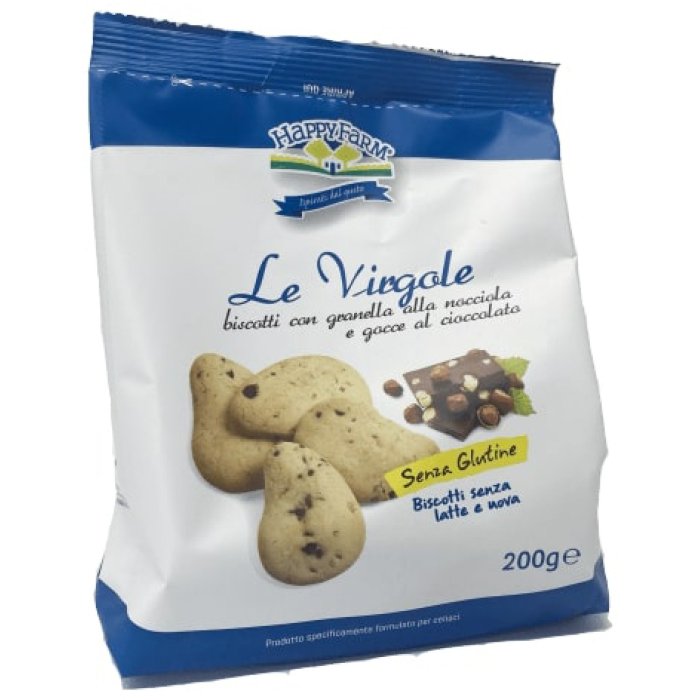 Happy Farm Virgole Gocce Cioc/Gr biscotti e dolci da forno per colazione e pause golose