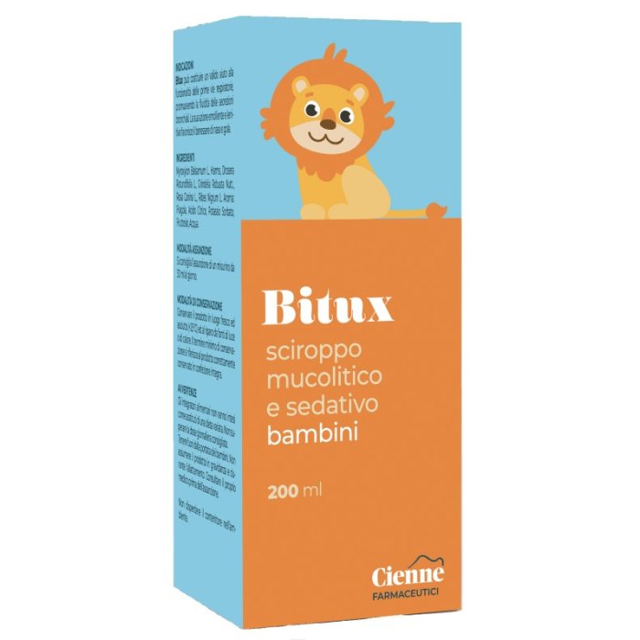 Bitux sciroppo 200 ml - integratore in sciroppo per vie respiratorie
