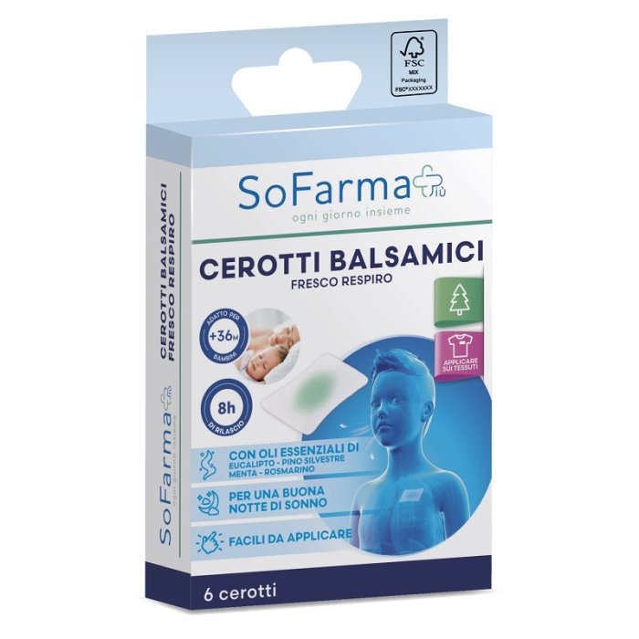 Cerotto balsamico 6 pezzi SF+ - cerotti balsamici per torace e schiena