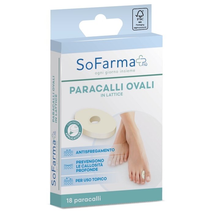 Cerotto paracallo ovale 18 pezzi SF+ - cerotti protettivi per duroni e calli