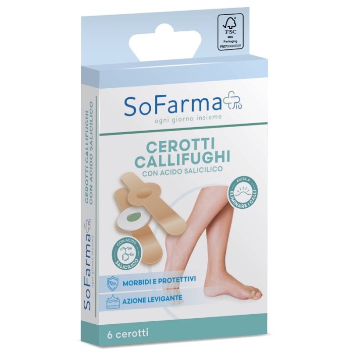 Cerotto callifugo tondo 6 pezzi SF+ - cerotti callifughi per calli localizzati
