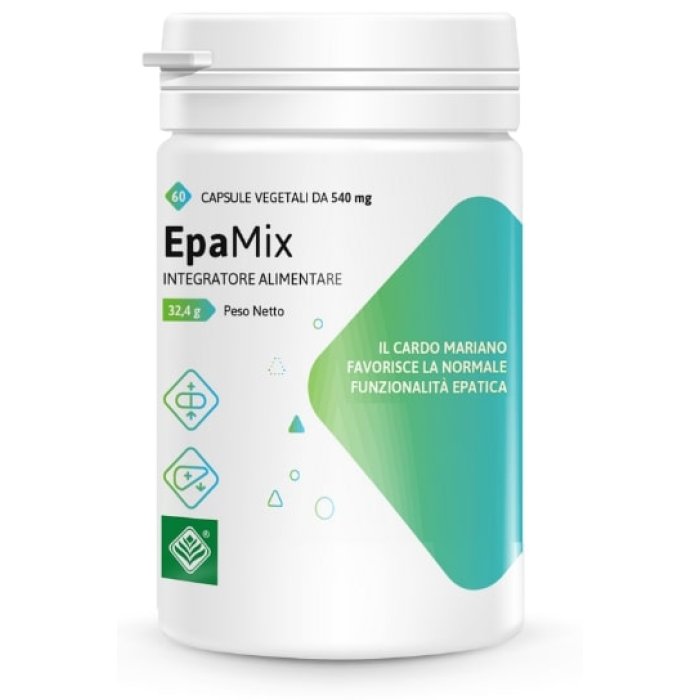 Epamix 60 Capsule 540 mg Integratore Alimentare Depurativo per Fegato e Apparato Digerente
