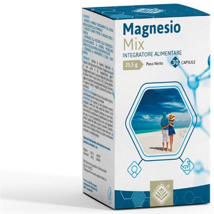 Magnesio Mix 60 Capsule Integratore Alimentare di Magnesio per Stanchezza, Crampi Muscolari e Benessere del Sistema Nervoso