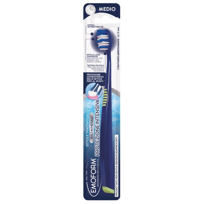 Emoform Spazzolino Protezione Intensiva – pulizia profonda e protezione gengivale