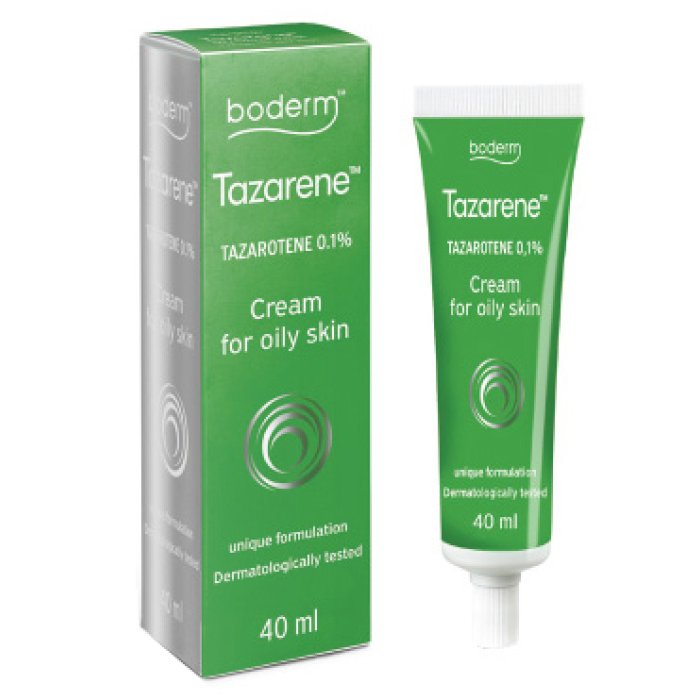 Tazarene Crema 40 ml Boderm Trattamento Topico Viso per Pelle Acneica e Impura
