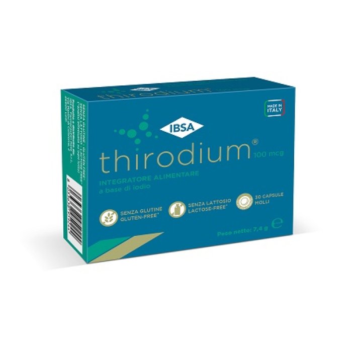 Thirodium 100 mcg 30 capsule molli integratore per la tiroide e il normale metabolismo ormonale