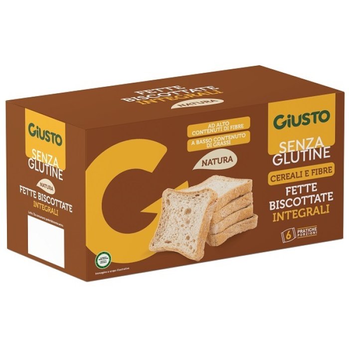 Giusto senza glutine fette biscottate integrali - fette biscottate integrali senza glutine
