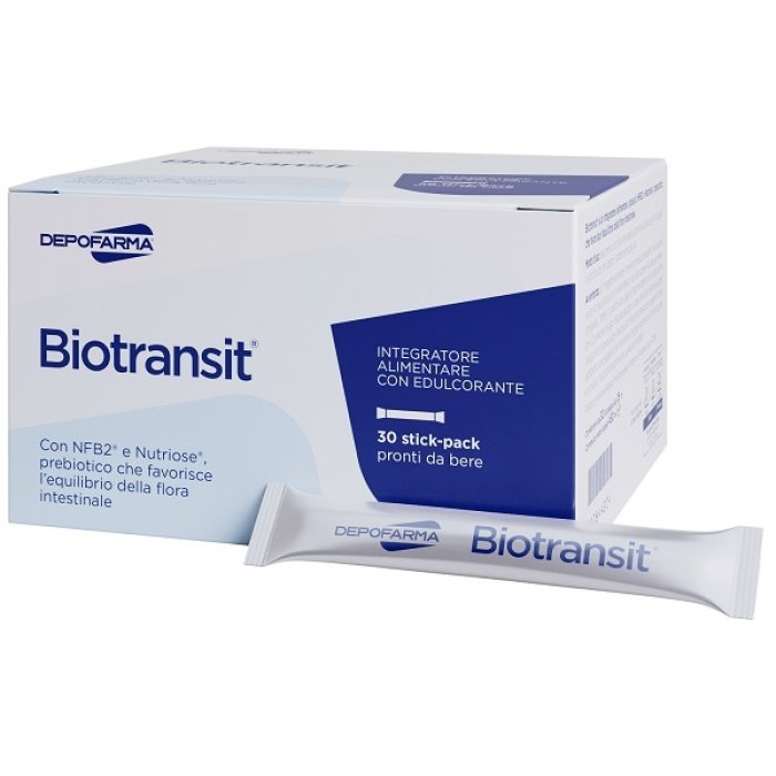 Biotransit Integratore 30 Stick da 15 Millilitri per Benessere e Regolarità del Transito Intestinale