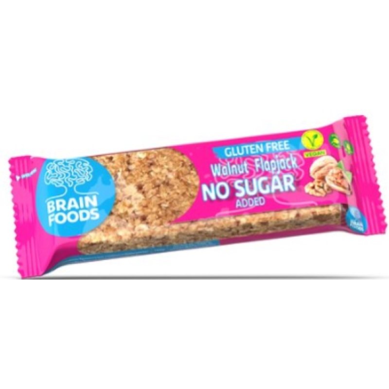 Brain Foods Barretta alle Noci 70 g Snack Salutare per Energia e Memoria