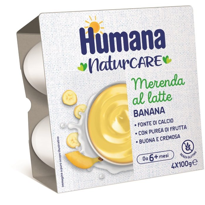 Humana Merenda Banana 4x100 g - merenda alla banana per bambini