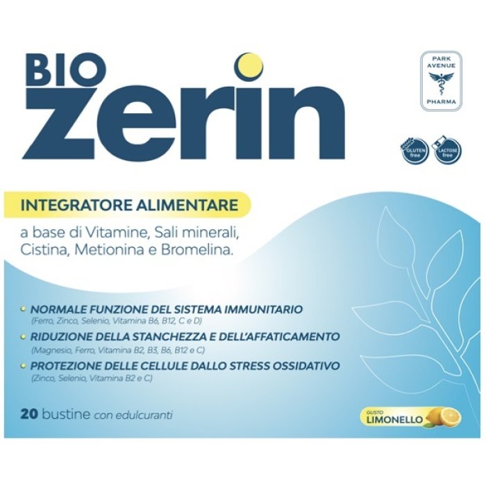 Biozerin Integratore Alimentare 20 Bustine per il Benessere Gastrointestinale e la Riduzione del Gas Intestinale