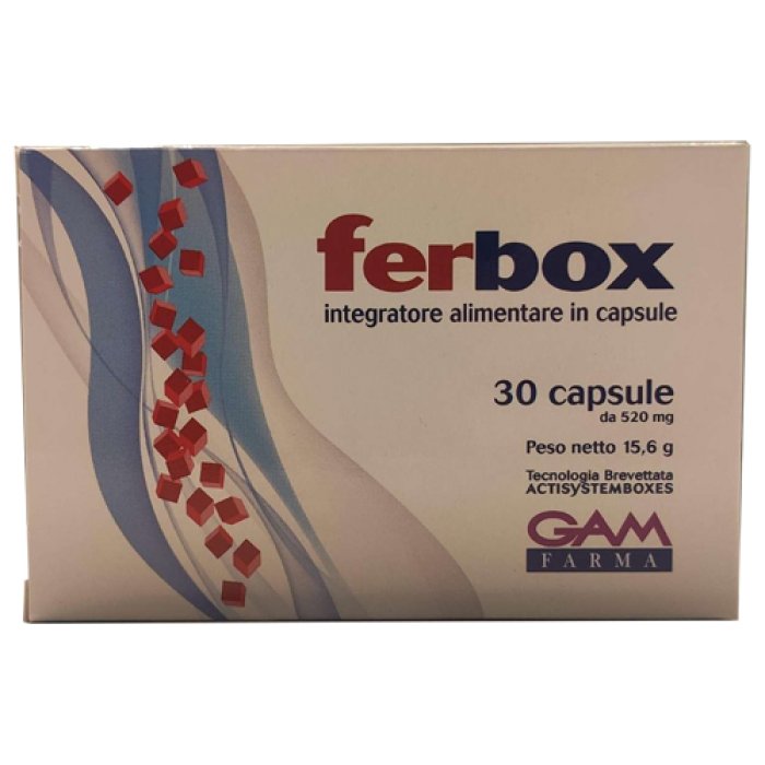 Ferbox Integratore di Ferro 30 Capsule | Supporto per Carenza di Ferro e Stanchezza