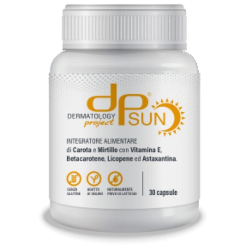 DP Sun Integratore Alimentare per Abbronzatura e Protezione della Pelle al Sole con Antiossidanti – 30 Capsule cps