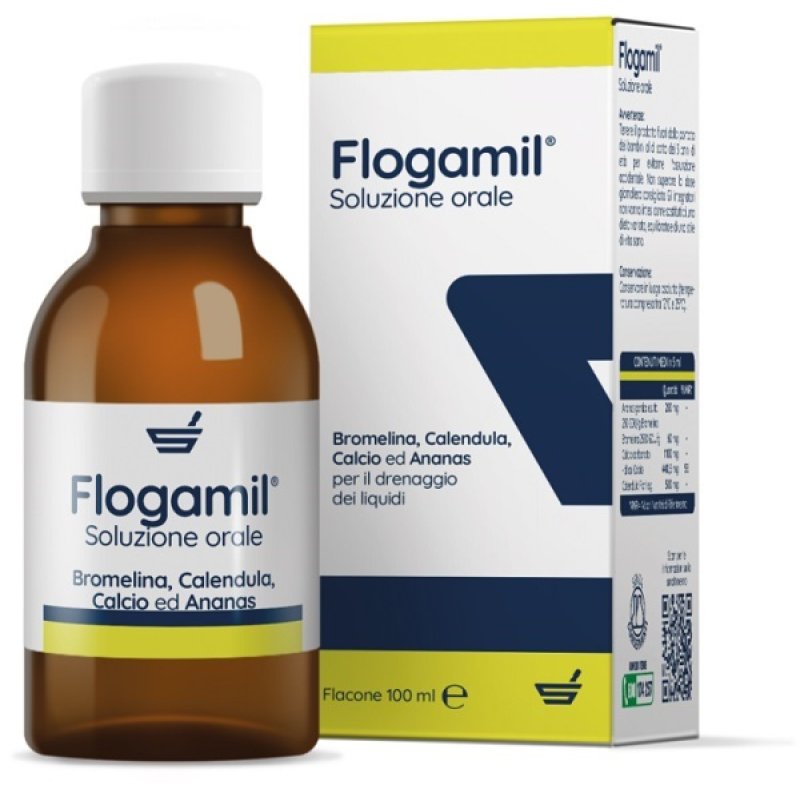  Flogamil Soluzione Orale 100ml - Integratore Alimentare Polivalente per Benessere Orofaringeo