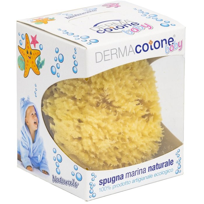Dermacotone Spugna Marina Naturale per Neonati e Pelli Sensibili – Morbida e Ipoallergenica per Bagno Delicato