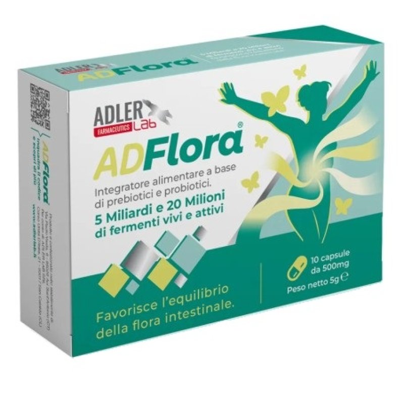 Adflora Integratore Probiotico per Flora Intestinale 10 cps