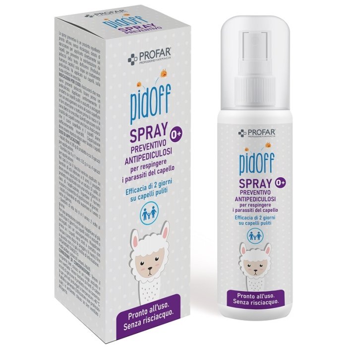 Profar PidOff Spray Prevenzione Pidocchi 100 ml – Trattamento Protettivo Antipediculosi per Capelli di Bambini e Adulti
