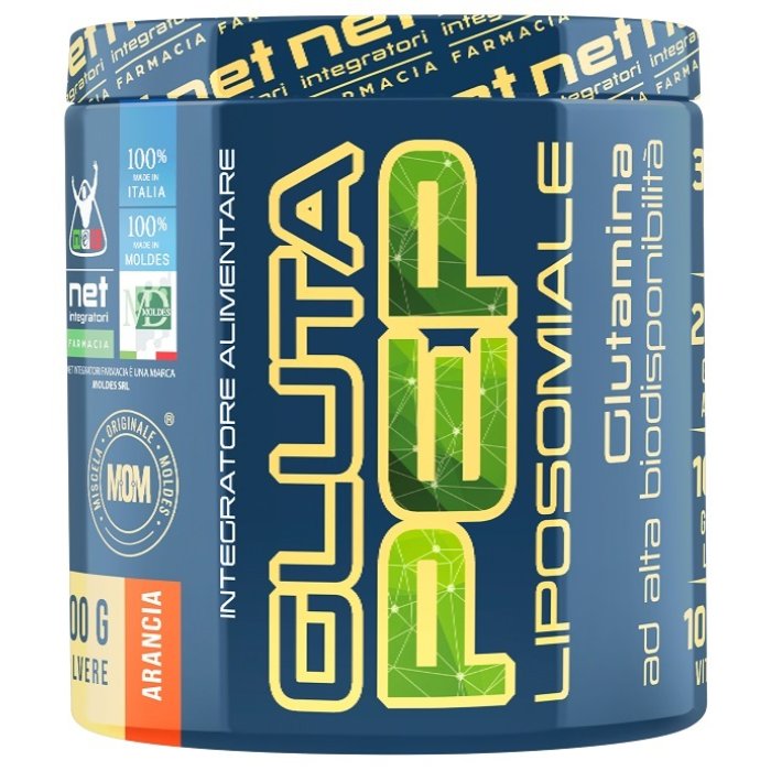 Gluta Pep liposomiale arancia 200 g - integratore di glutammina in polvere gusto arancia