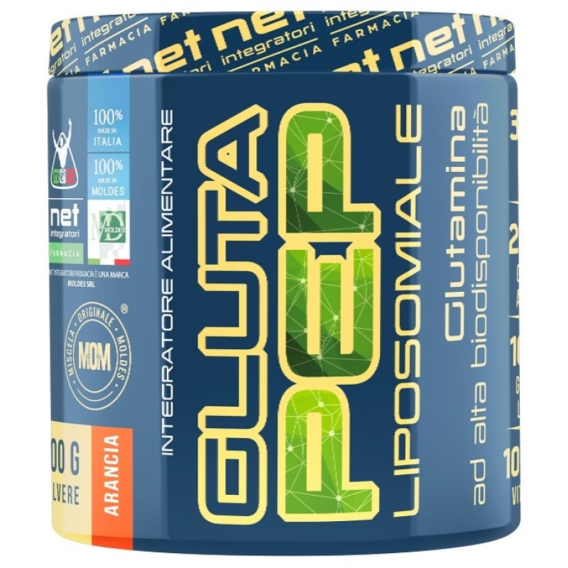 Gluta Pep liposomiale arancia 200 g - integratore di glutammina in polvere gusto arancia