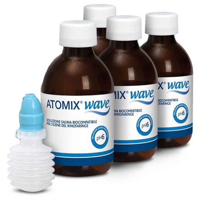 Atomix Wave - Sistema Innovativo per l'Igiene della Cavità Rinofaringea 4 flaconi