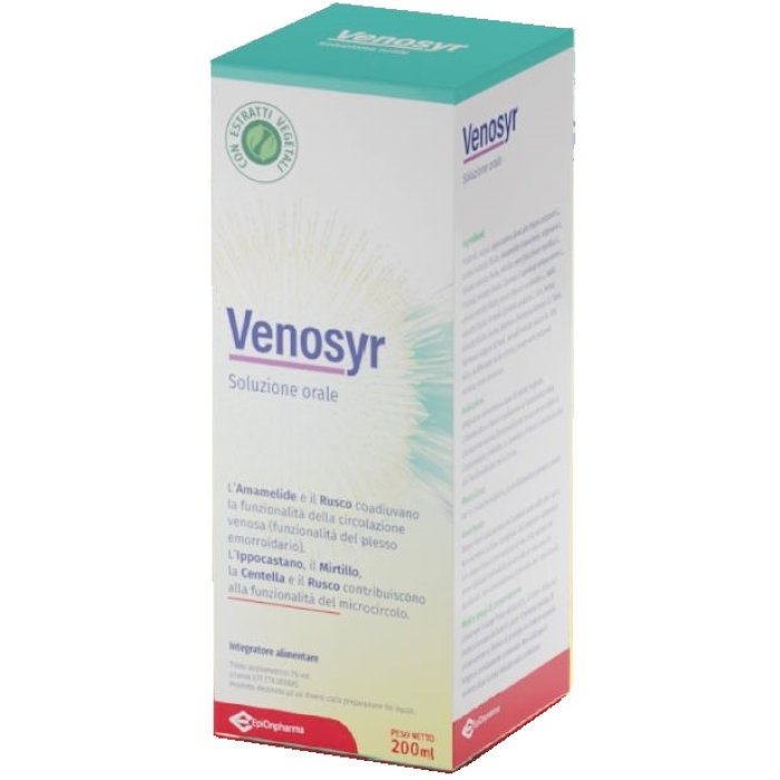 Venosyr Sciroppo 200 ml Integratore per la Circolazione Venosa di Cani e Gatti Zoo