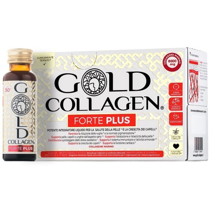 Gold Collagen Forte Plus integratore liquido per pelle unghie e capelli 10 flaconcini da 50ml
