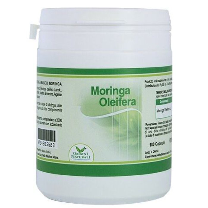 Moringa Oleifera 180 Capsule – Integratore Alimentare Naturale Ricco di Nutrienti per Energia, Detox e Benessere Quotidiano