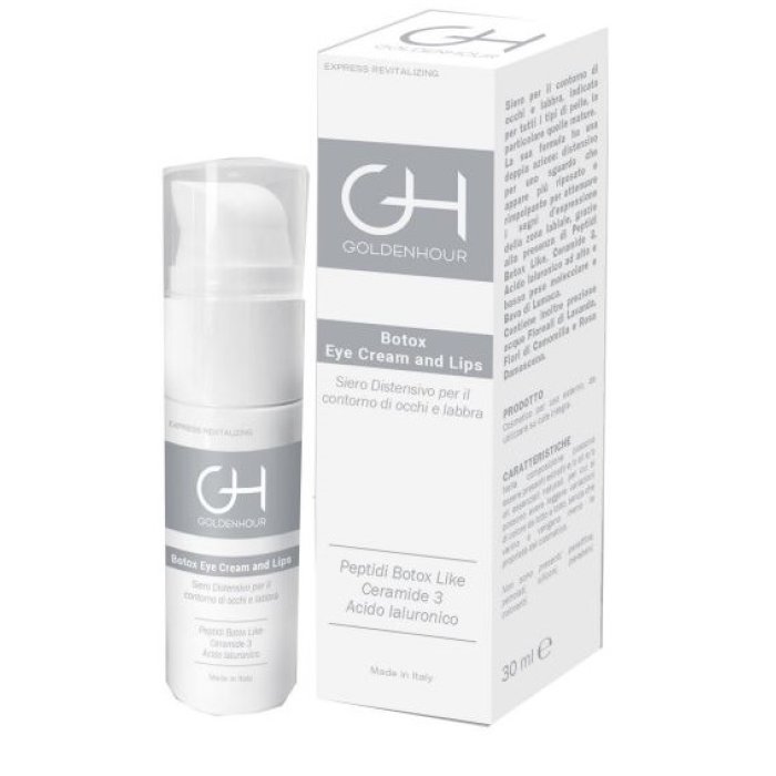 Goldenhour Botox Eye Lips Crema Contorno Occhi e Labbra Antirughe Effetto Botox Liftante Idratante