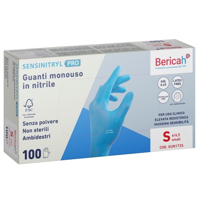 Guanti nitrile S 100 pezzi Sensinit Pro - guanti monouso per uso medico