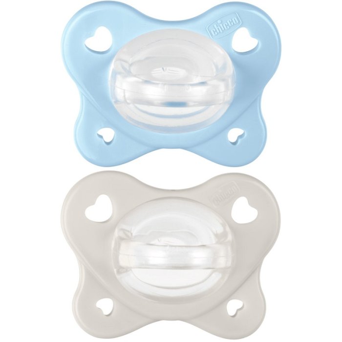 Dual Soft Succhietto Gommotto 2-6M Azzurro, 2 pezzi