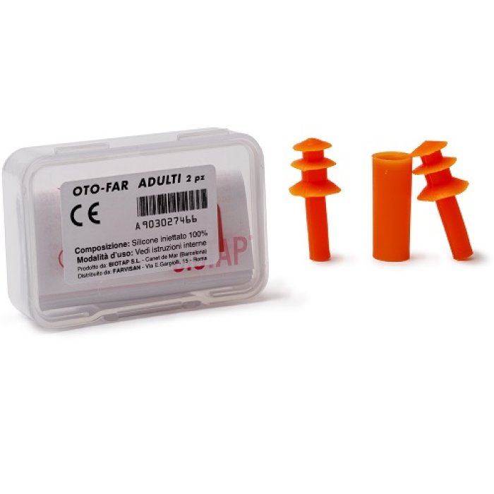 Otofar tappi auricolari gomma adulti 2 pezzi - tappi auricolari riutilizzabili per adulti