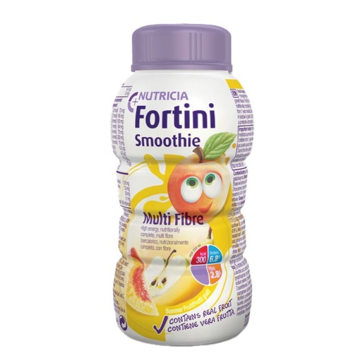 Nutricia Fortini Smoothie Supplemento Nutrizionale Orale Pronto all'Uso Completo Gusto Frutti Gialli 200 ml