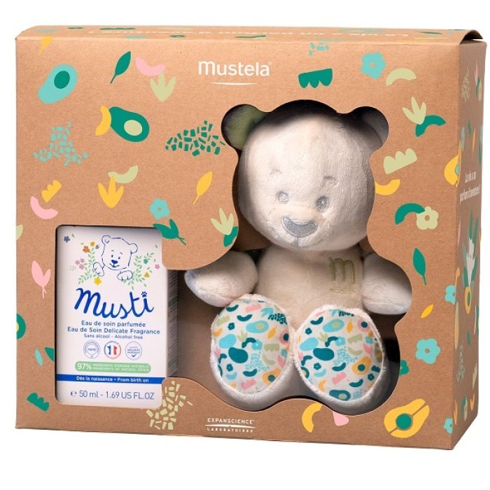Mustela Cofanetto Mustì Acqua Profumata per Bambini 50ml + Peluche