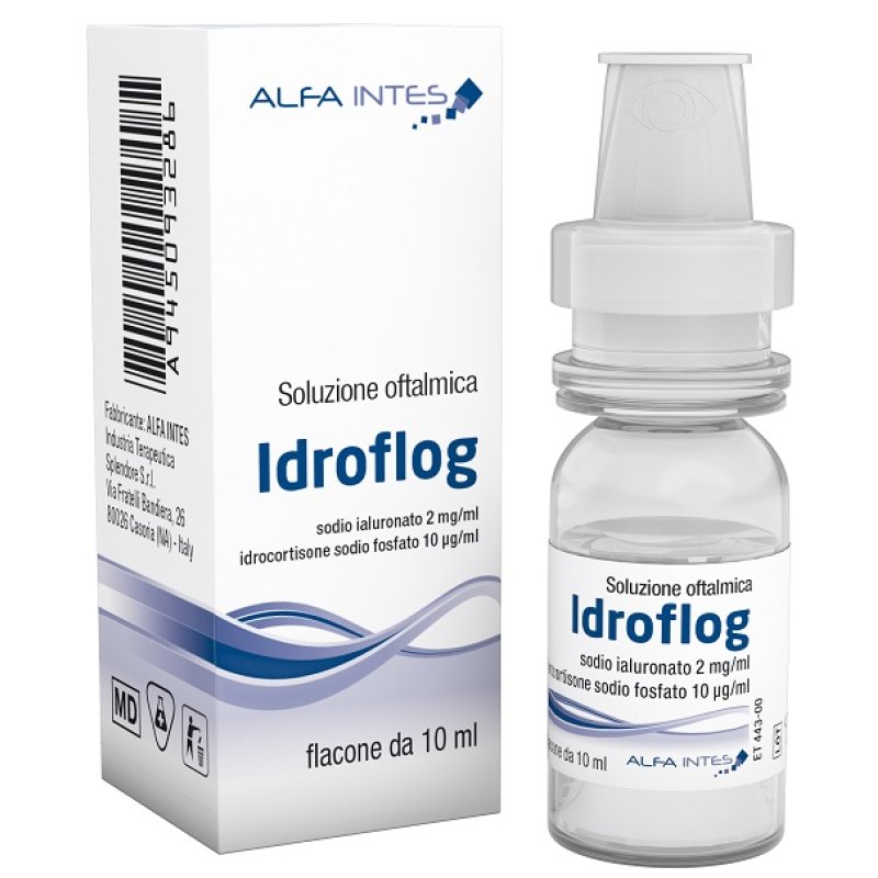 Idroflog Soluzione Oftalmica 10 ml Collirio Lubrificante e Lenitivo per Occhi Secchi e Arrossati