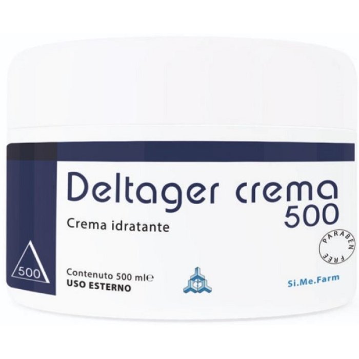 Deltager Crema 500 g Crema Corpo Lenitiva e Idratante ad Uso Quotidiano per Pelle Secca e Sensibile